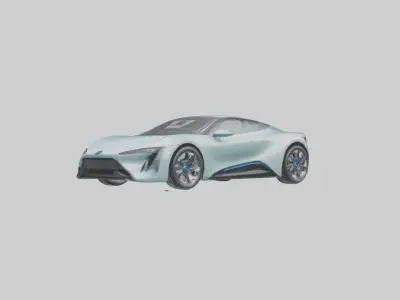 Hybrid Car Model 1 Low-poly 3D model
