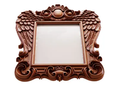 carved frame mirror cnc and 3d printing 3D print model