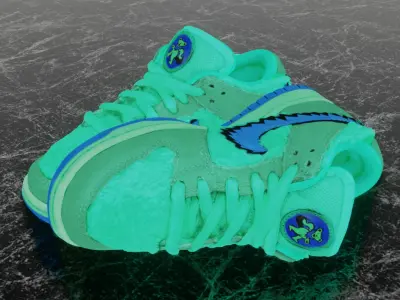 GRATEFUL DEAD X NIKE AIR JORDAN SB DUNK LOW ONE 3D SHOES Low-poly 3D model