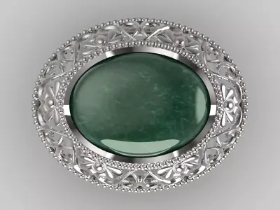 Womens stl 3d printable Ring Royal Jewel model gr0035 3D print model