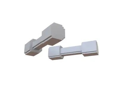 Voxel Style DumbBell v1 010 Low-poly 3D model