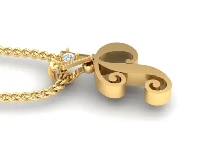 Alphabet Version 3 Letter P 3D print model
