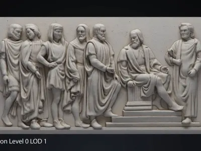 Bas Relief df2 Low-poly 3D model