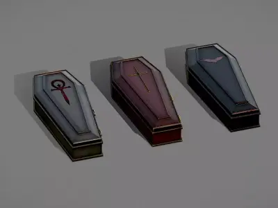 Halloween Coffin Decoration 3D print model