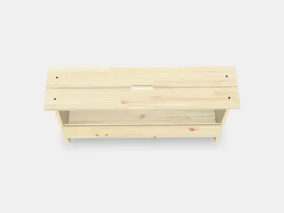 PERJOHAN Bench with storage Low-poly 3D model