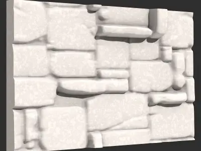 Stone Wall Edge Component 3D print model