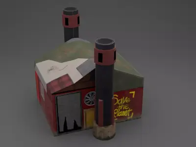 Boiler room Low-poly 3D model purchase