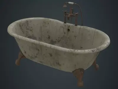 Bath 2B Low-poly 3D model