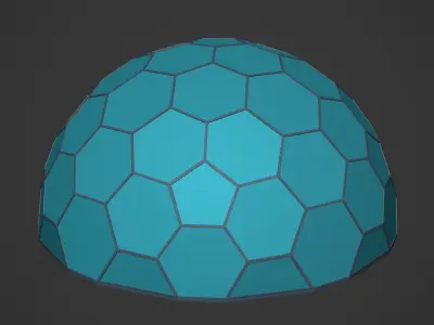 Geodesic Dome Low-poly 3D model