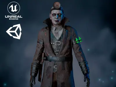 Doctor Death Game Ready  Low-poly 3D model