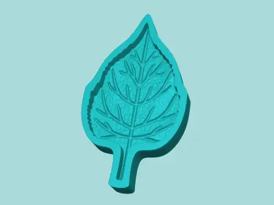 Sunflower Leaf 01 - Silicone Mold Maker - Template 3D print model