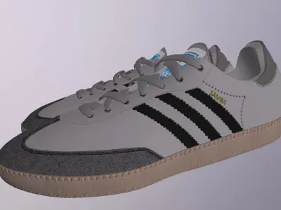 ADIDAS SAMBA SHOES PBR Low-poly 3D model