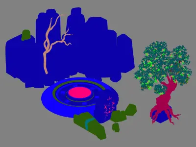 Stone Fallen Land - Sealing Station 01 3D model