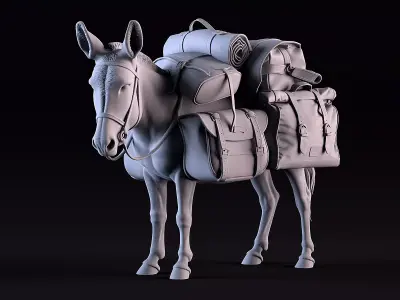 Mule Sculpture 3D print model