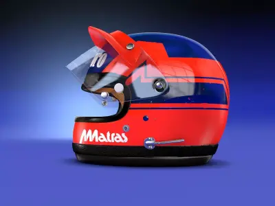 GILLES VILLENEUVE Long Beach GP Helmet 1978 3D model