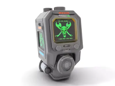 Futuristic Device Model Pack for Interactive Displays Low-poly 3D model