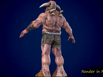Beast Mutant Low-poly 3D model
