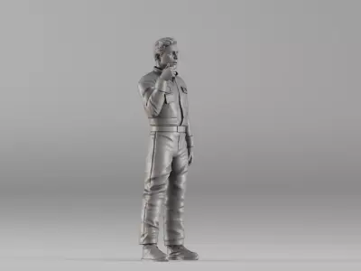 S00099 Male Astronaut Statue 3D print model