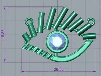 Eye pendant or necklace 3D print model