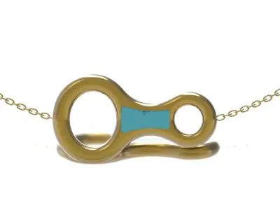 Infinity Link Chain Necklace Bracelet gold 3D model gp0495 3D print model