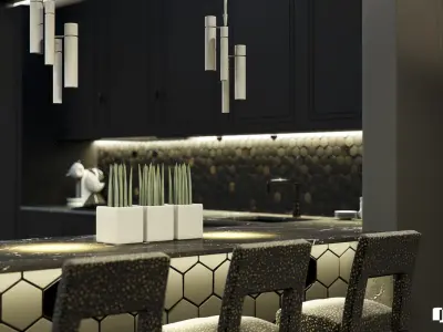 VRay - C4D Scene files - LONDON LUXURY APARTMENT Interior 3D model