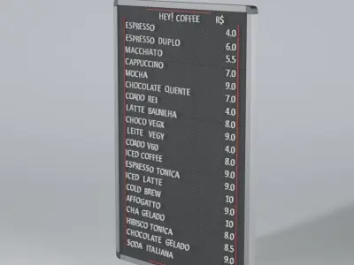 Coffee Shop Sign Free 3D model