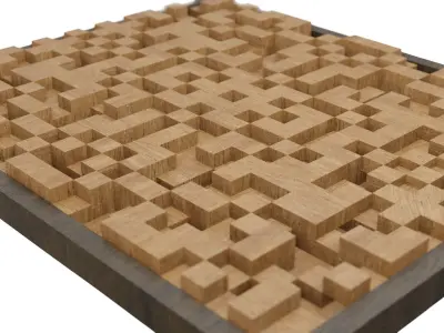 Acoustic Wall Art 3D Model 3D model