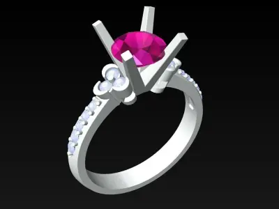 Diamond Ring - Womens Rings - N730921 3D print model