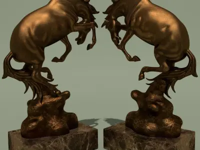 Horse Statuette 2C 3D model