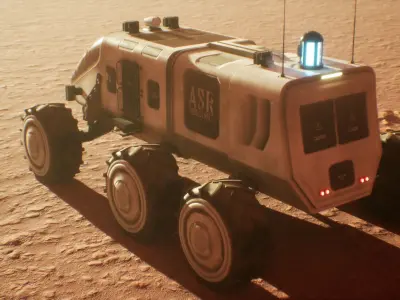 Mars Rover Low-poly 3D model