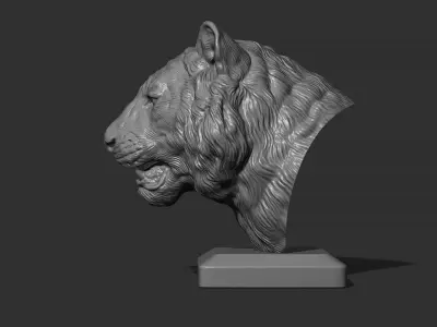 Tiger bust 3D print model