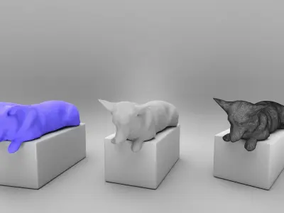 Welsh corgi 44 Low-poly 3D model