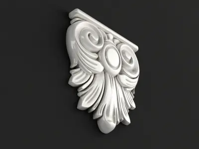 Carved Console 3D model 3D model