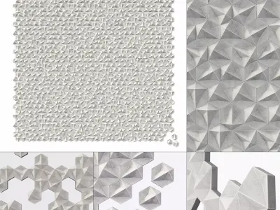 Panel concrete Hexagon n1 3D model
