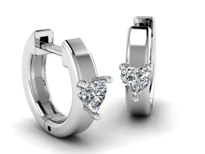 Jewelry Earrings 3mm heart 3D print model