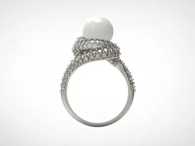 luxury pearl ring pr0003 3D print model