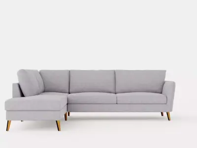 Trend Sofa 3 Seater With Chaise Lounge Left Light Gray Low-poly 3D model