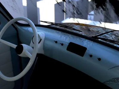 Weathered Fiat 500 Nuova rev 3D model