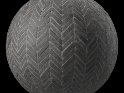 Pavement Materials 46- HerringBone Stone Paving  Sbsar Seamless Texture