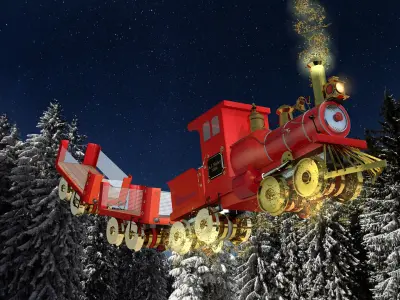 Christmas Express Red 3D model