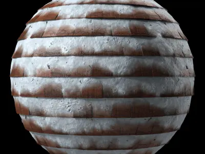 Roof Tile Materials 77- Wooden Roofing By Snow Sbsar Seamless  Texture