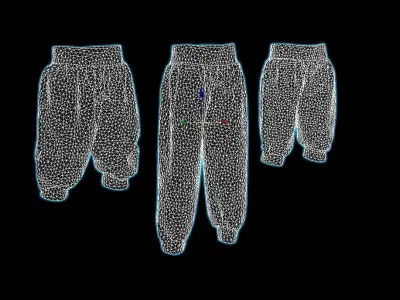 sport pants 3D model