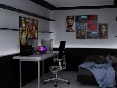 gaming room Free 3D model