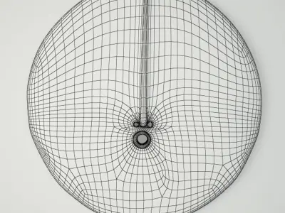 Baule Tribe Moon Mask 3D model