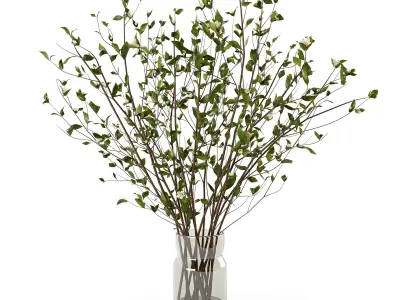 Branches in a vase 009 3D model