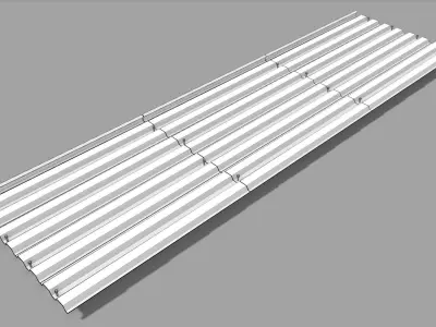 2D Metal Decking Cel Shaded Low-poly 3D model