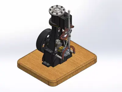 Vertical Steam Engine 3D model