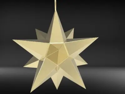 Modern Star Earrings or Charm Bracelet Jewelry 3D print model