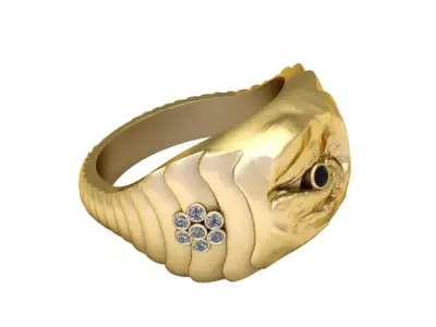 LUXURY ENGAGEMENT RING 3D PRINTABLE MODEL 3D print model