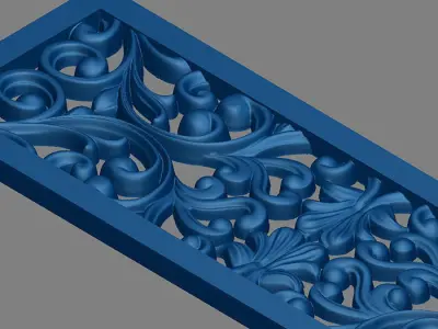 Wall decor panel 3d stl model for cnc Carving 3D print model purchase
